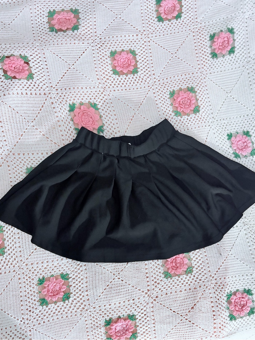 Classic Black Circle Skirt - Women's Skater Style